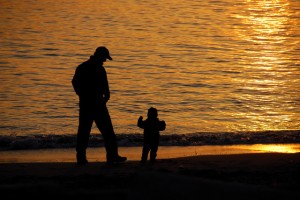 Father & Son at Sunset