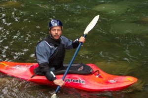 Curt kayaking a river