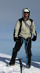 Curt at the top of Mt Baker
