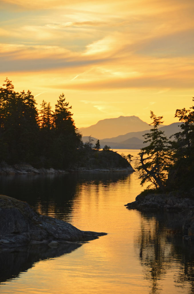 Sunset in the Copeland Islands, BC