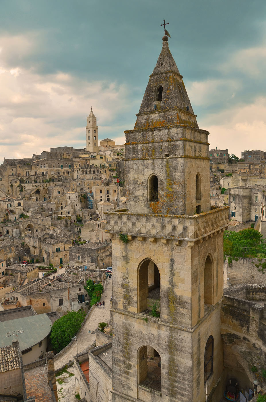 Church tower in Matera, Italy